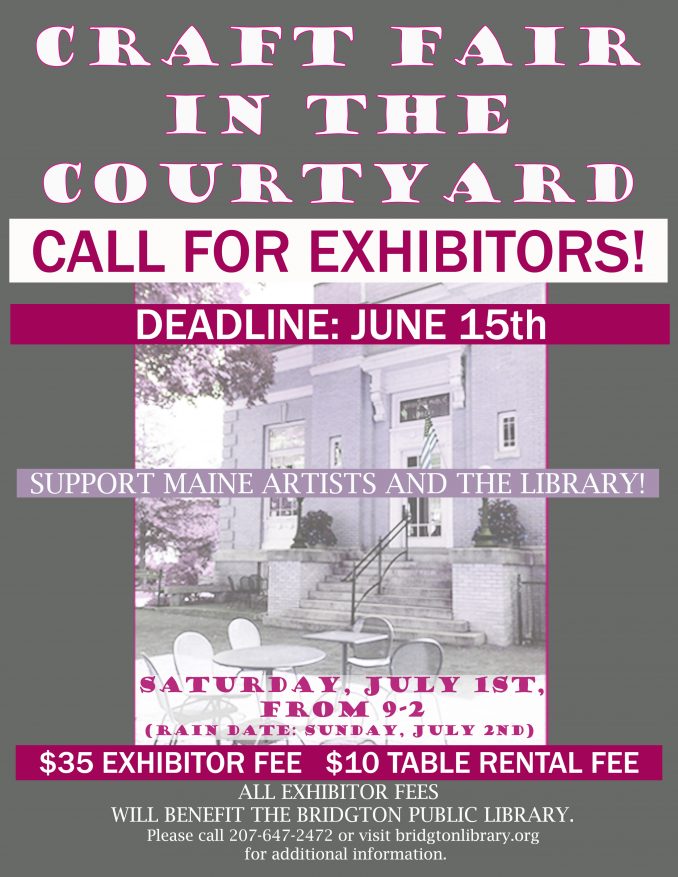 Craft Fair in the Courtyard–Call for Exhibitors!