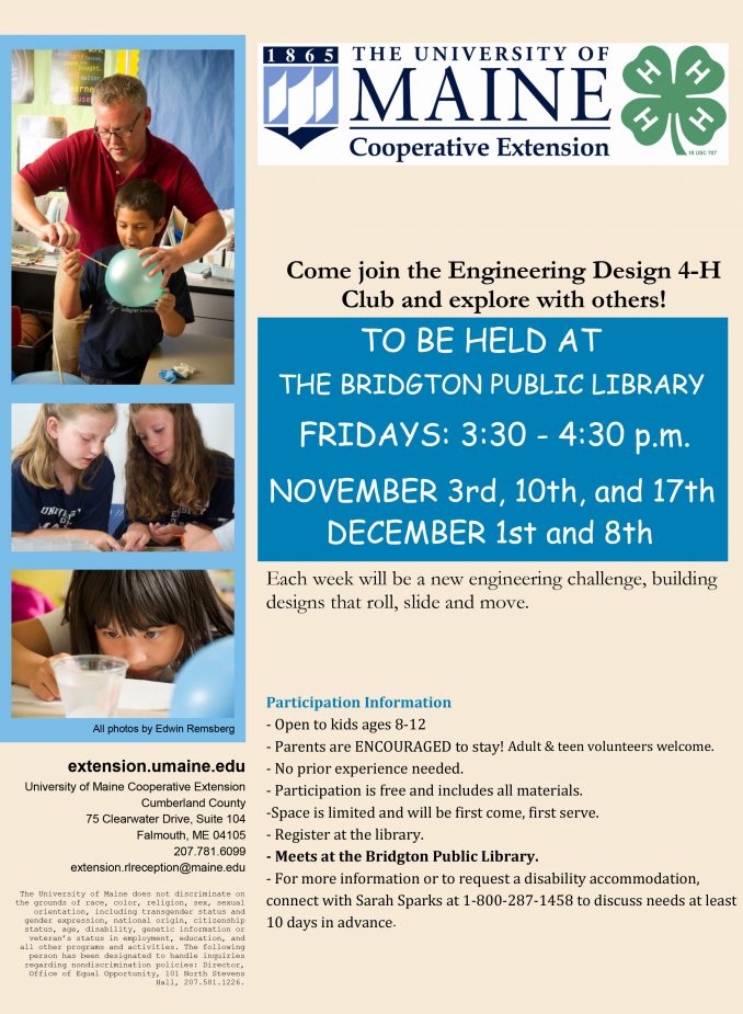 KIDS! JOIN OUR 4-H STEM ENGINEERING CLUB!