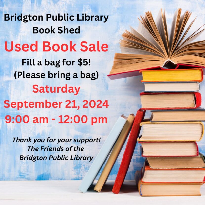 Book Shed Book Sale Saturday 9/21