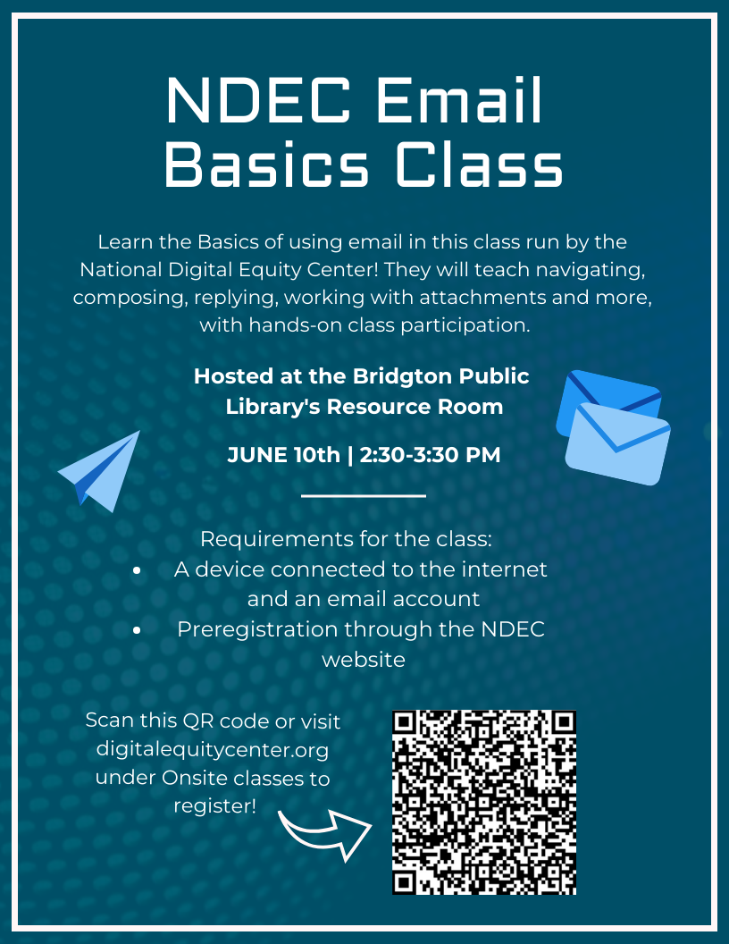 NDEC Email Basics at BPL on 6/10